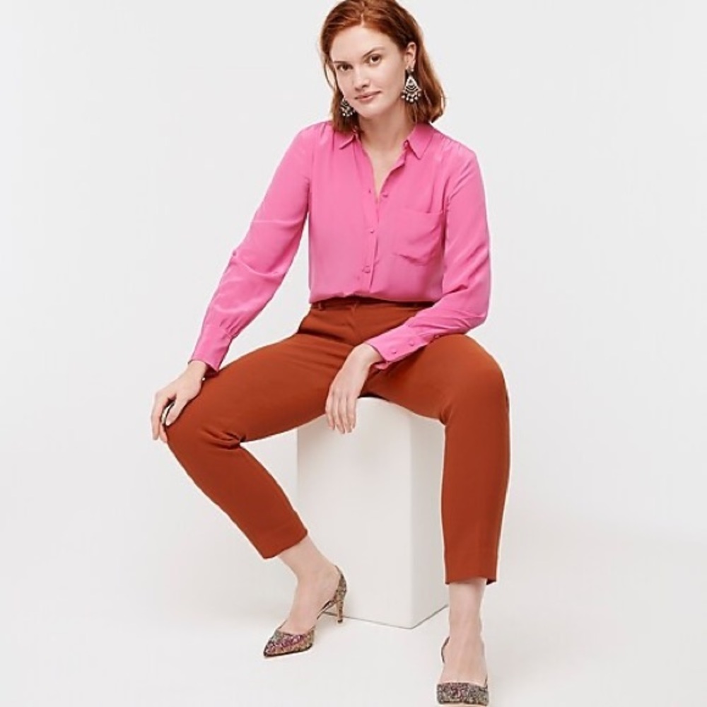 JCREW Button Up 100% Silk Shirt